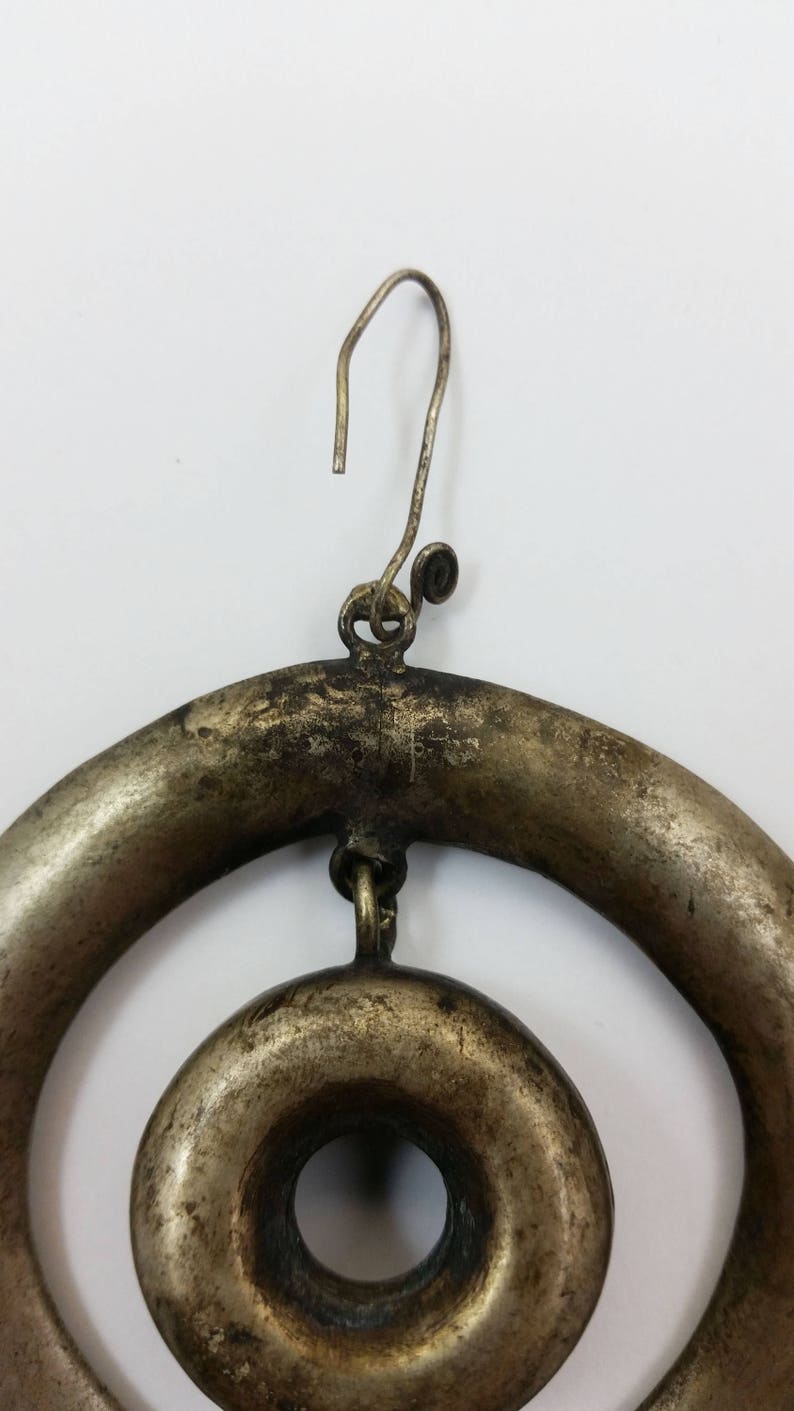 Vintage Large Silver Round Pendant Jewelry