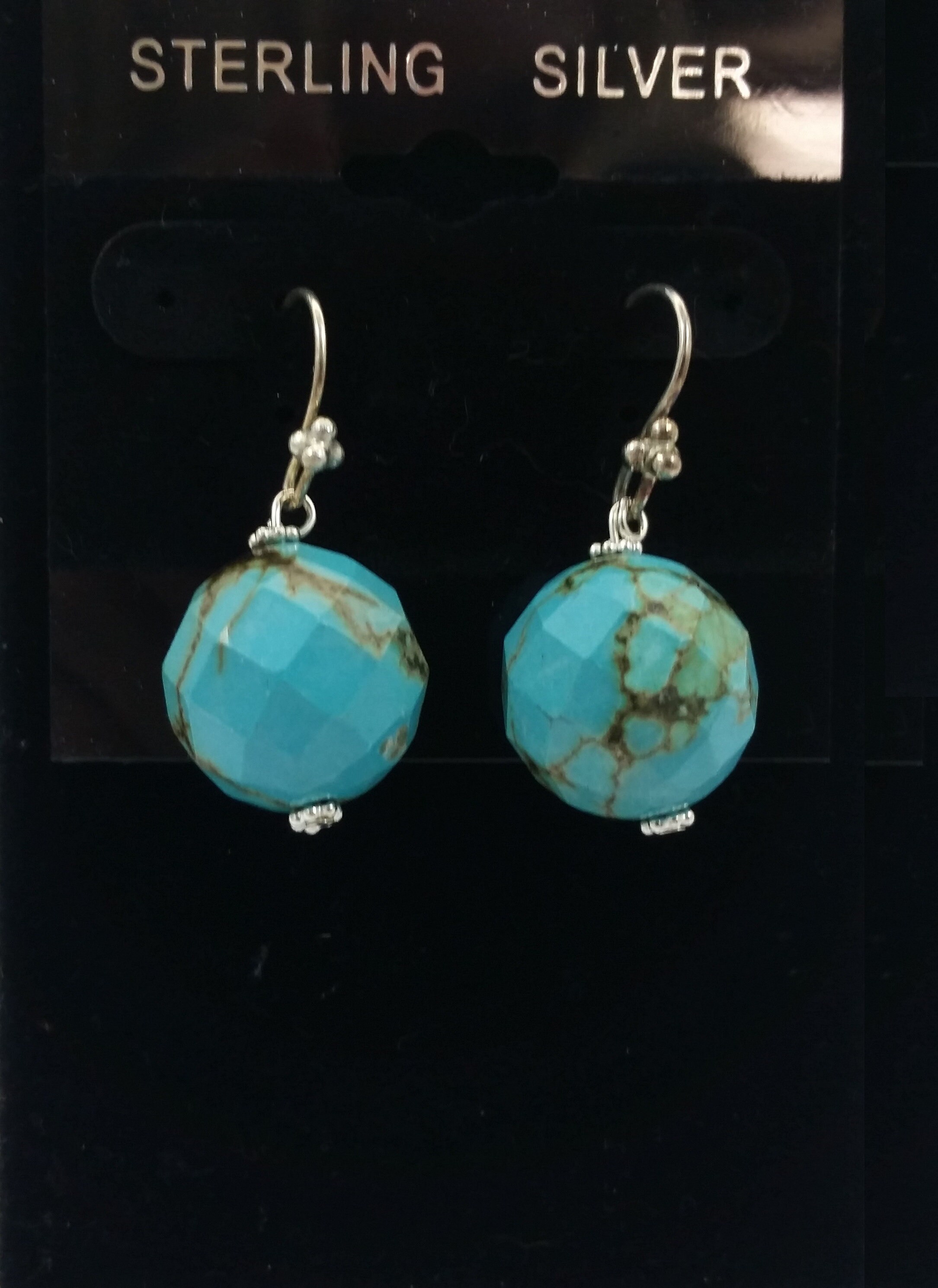 Round Turquoise Beads 36" Necklace Solid 925 Sterling Silver Jewelry KN2590 Round Turquoise Beads 36" Necklace Solid 925 Sterling Silver Jewelry KN2590