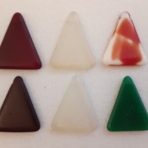 x1 Vintage Rare Czech Republic/Bohemian Translucent Glass Triangle Wedding Pendant / Bead