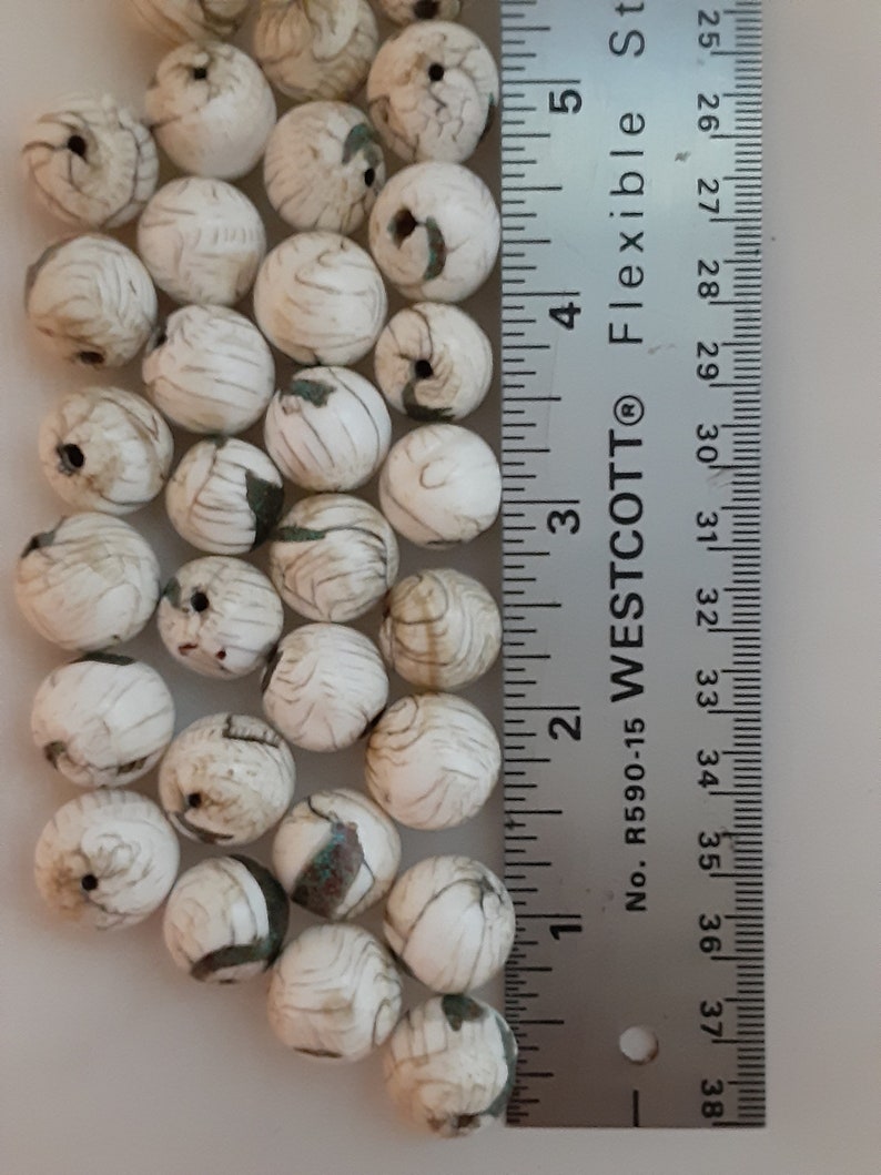 Sacred Chank Shell Beads Tibet 30 Inch 134280
