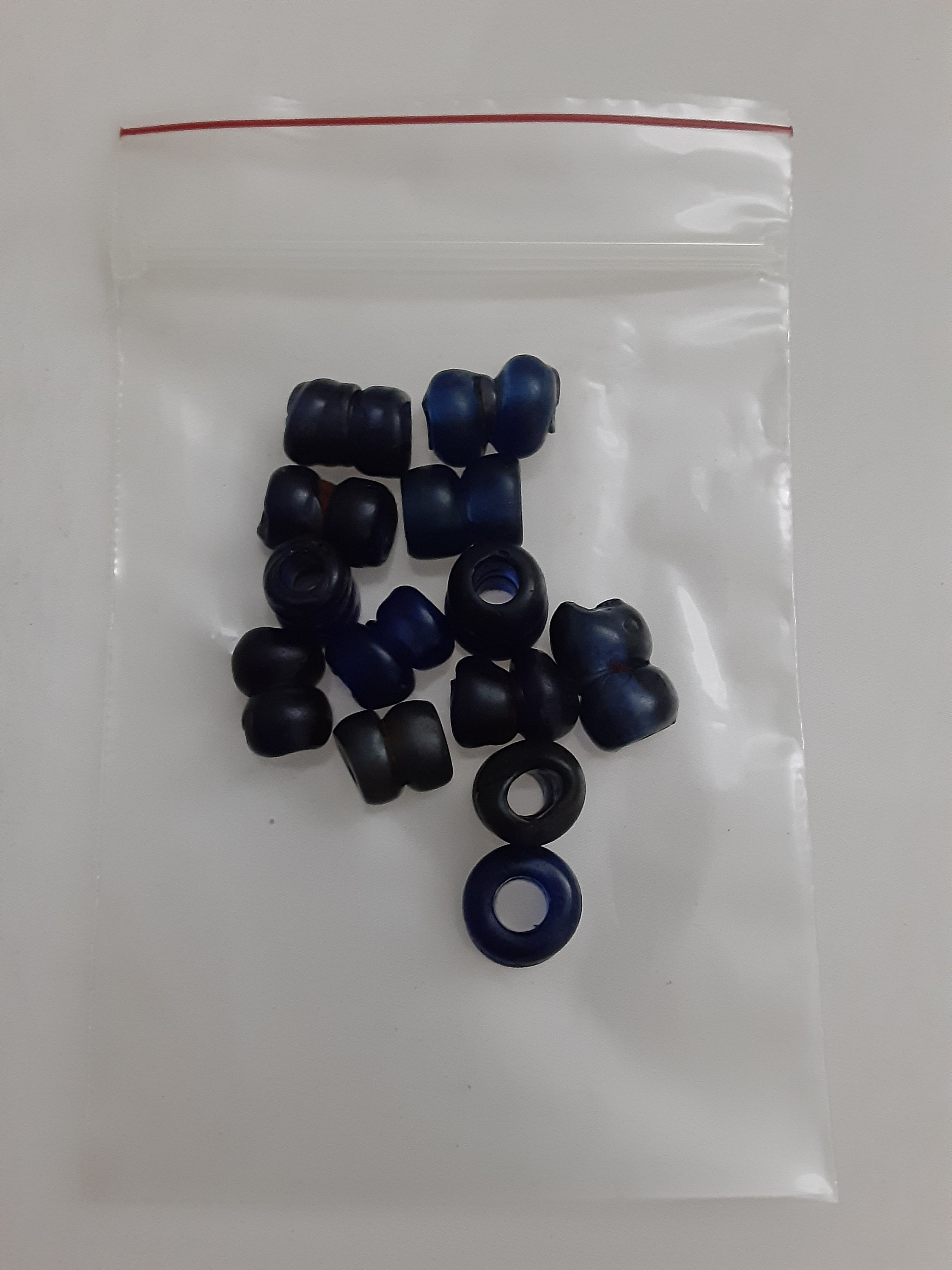 Lot De 1700 Perles En Verre Anciennes – Bleu N°2 – Format 9x5 Mm – Fond De Stock – Occasion