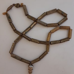 Vintage Tribal African Yoruba Gold Washed/gilded Brass Raised Dot