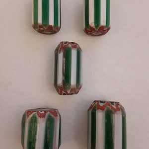 Lot of Old Venetian Tribal African Trade Striped Barrel Beads