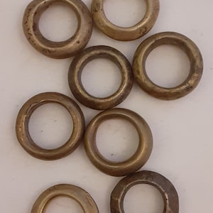Lots of 8 Vintage Tribal African Small Brass Rings Available - Antique Africa Jewelry - BTR - 7