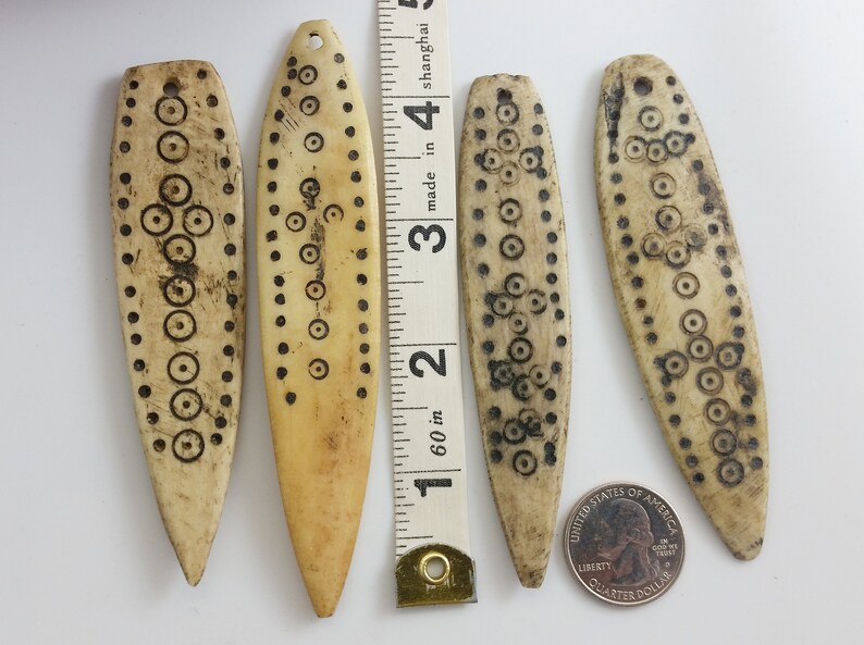 X1 Vintage Tribal African Carved Cattle Bone Fish Net Repair Etsy