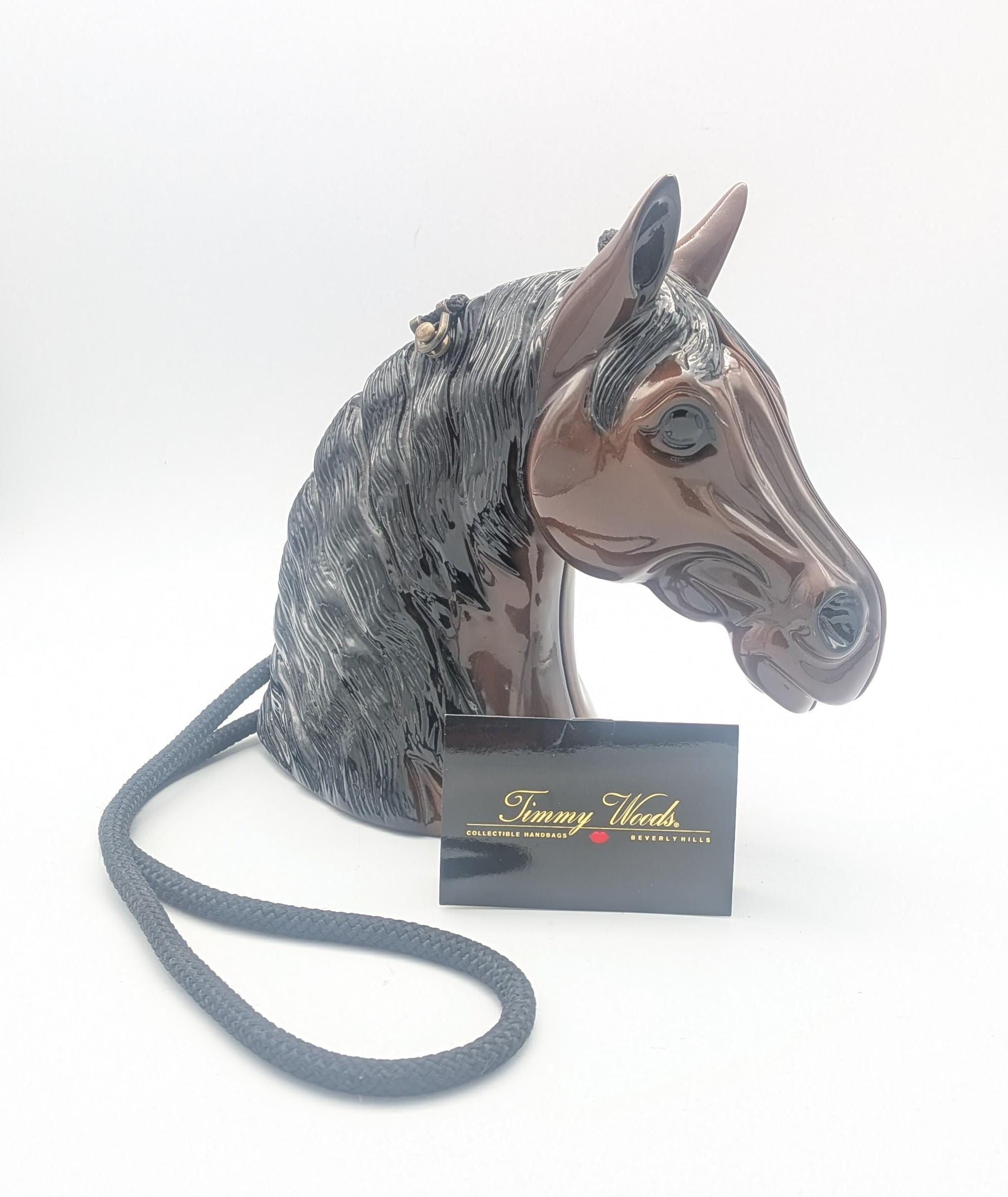 TIMMY WOODS ゾウバッグ Timmy Woods Collectible Horse Head Artisan Handbag - NEW - Etsy