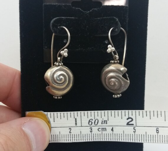 Sterling Silver Thai Hilltribe 3 Spiral Earrings Sterling Silver Thai Hilltribe 3 Spiral Earrings