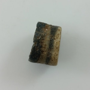 Rare Antique Ghana Tribal African Striped Powdered Glass Trade Loose Bead - L2