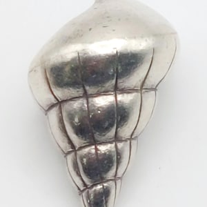 Vintage Thailand Hill Tribe Silver Shell Charm Pendant