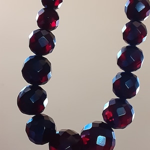 Vintage Bohemia Beads RBL-12 Antique 1800s Faceted Russian Blues Loose Bead Lot x29 Cobalt Blue Glass Beads