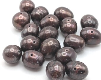 Freshwater Baroque Oval Potato Pearl Loose Lot of 18 count 7-9mm Beads  - FP-38