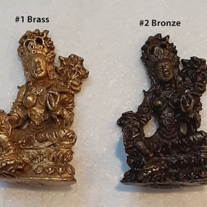 Vintage kleine Tribal tibetische buddhistische Buddha Tara Anhänger, einzeln verkauft