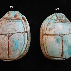 x1 Egyptian Hand Carved Scarab Stone Bead / Pendant - Age Unknown