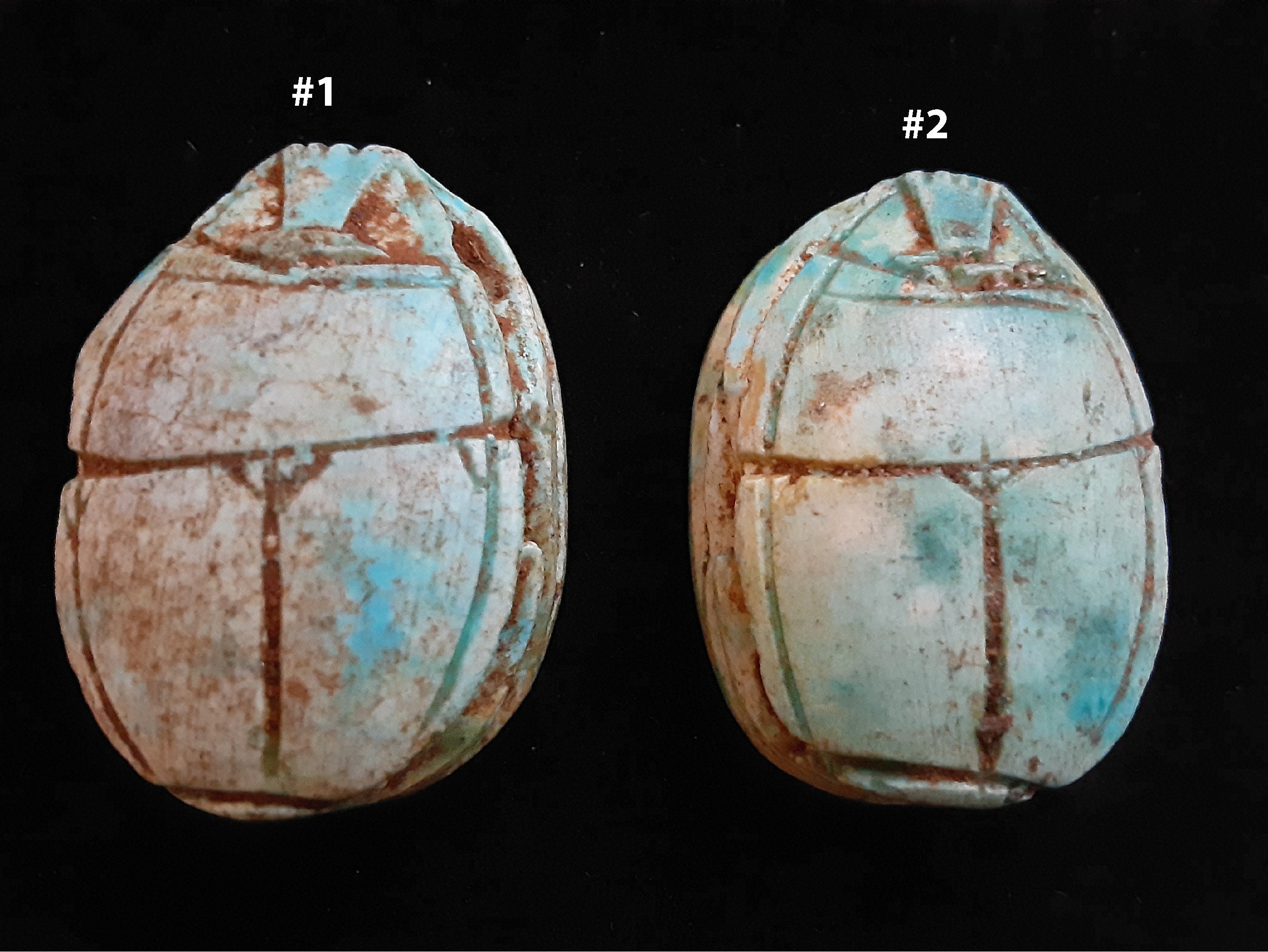 X1 Egyptian Hand Carved Scarab Stone Bead / Pendant Age Etsy