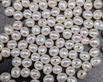 Süßwasser Oval / Runde / Kartoffel Perle Lot lose 4 mm Perle - FWheere-W9