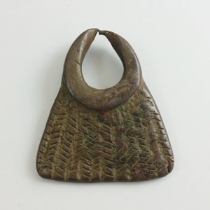 Vintage Tribal African Bronze Ring / Necklace Pendant #5 - Antique Africa Jewelry -