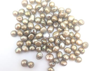 Süßwasserperle Flache Potato Gold Farbe Lot lose Perle - FWheere-G16