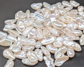 Süßwasser Keshi Perlen lose Lot von 6 mm x 11 mm Perlen - FW20
