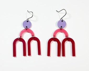 Preppy Color Block Mobile Earrings