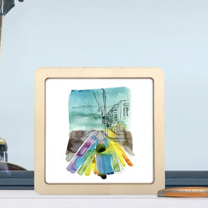 Cadre Bois Handmade & Made in France  I  Pour encadrer cartes postales ou photos Carré / 15x15