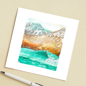 Carte 'Entre Vague et Montagne' / Carte postale Carrée 15x15