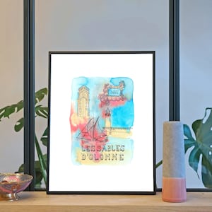 Ilustración 'Les Sables d'Olonne' / Póster 30x40