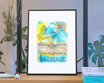 Illustration 'Bordeaux city' / Poster 11.8’’ x 15.7’’