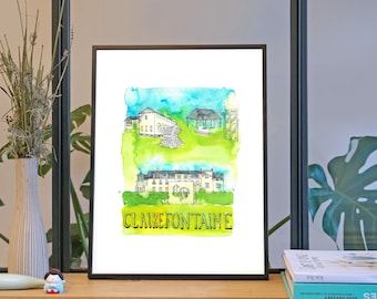 Illustration 'Clairefontaine city' / Poster 11.8’’ x 15.7’’