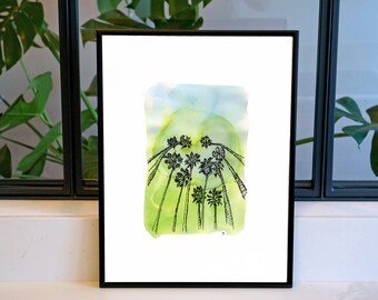 Illustration 'Palmtrees in Los Angeles' / Poster 11.8’’ x 15.7’’