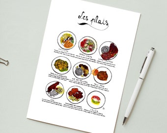 Illustration 'Peruvian food' / Post card 4,13" x 5,83"