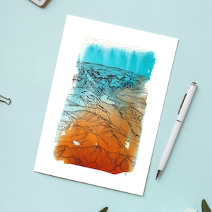 Carte 'Vue du ciel' / Carte postale A6 10x15