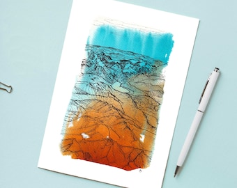 Illustration 'Skyview' / Post card 4,13" x 5,83"