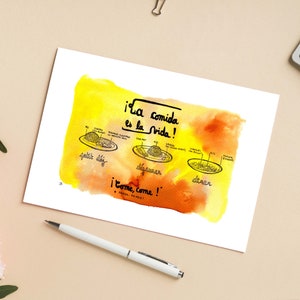 Karte 'Küche ist Leben' / Postkarte A6 10x15