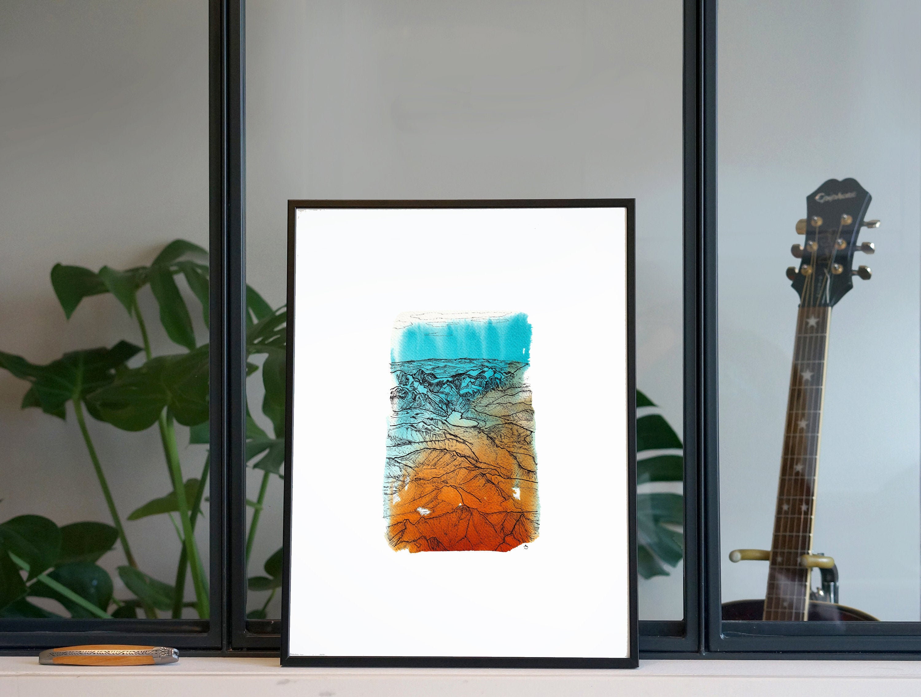 Illustration Vue Du Ciel'/Affiche 30x40