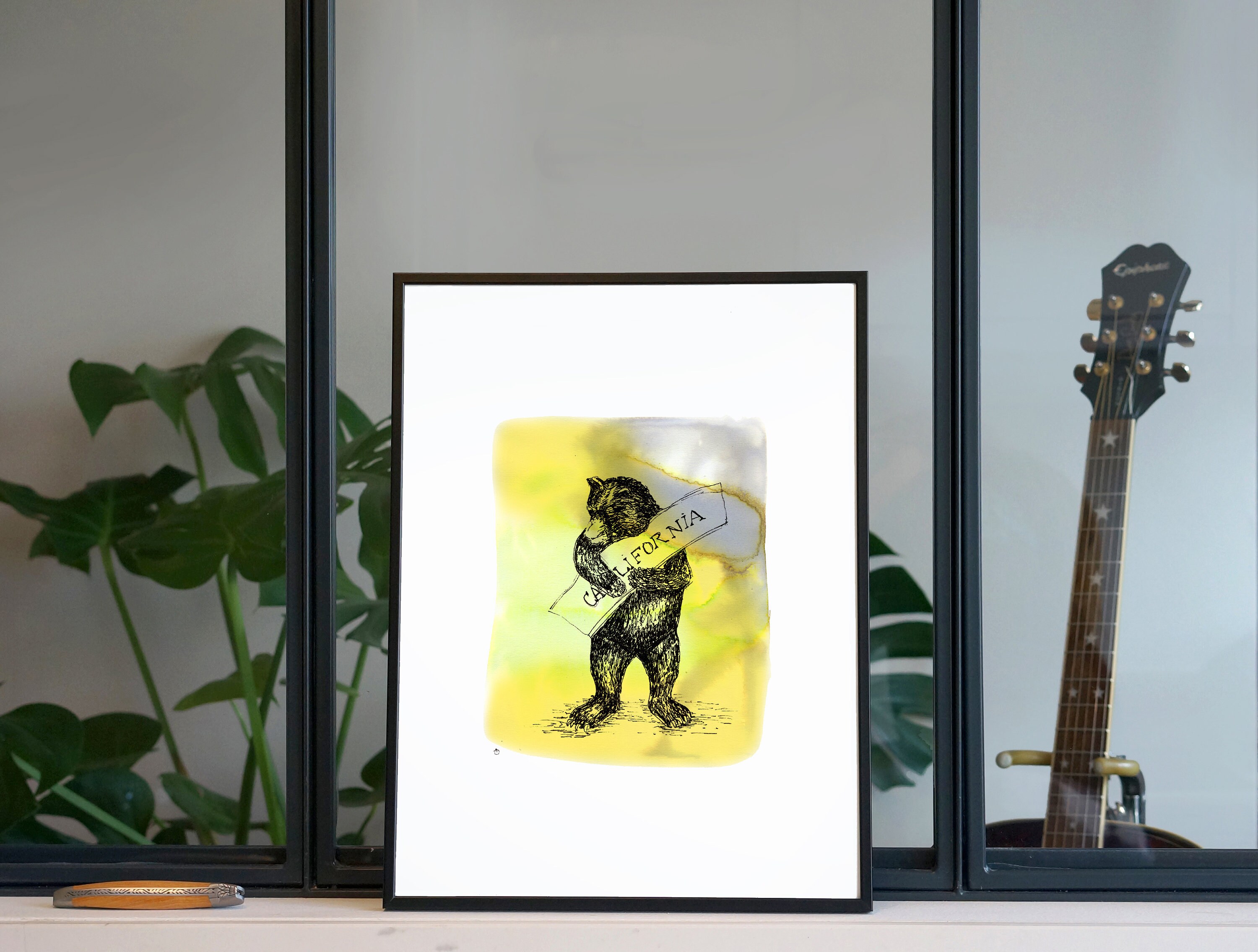 Illustration Ours Grizzly de Californie'/Affiche 30x40