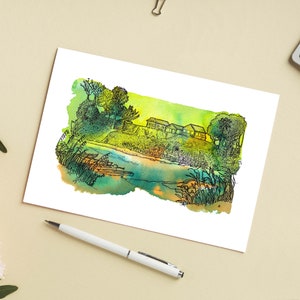 Carte 'Au bord du fleuve, dans la jungle' / Carte postale A6 10x15