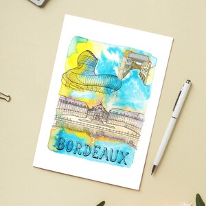 Carte 'Bordeaux, France' / Carte postale A6 10x15
