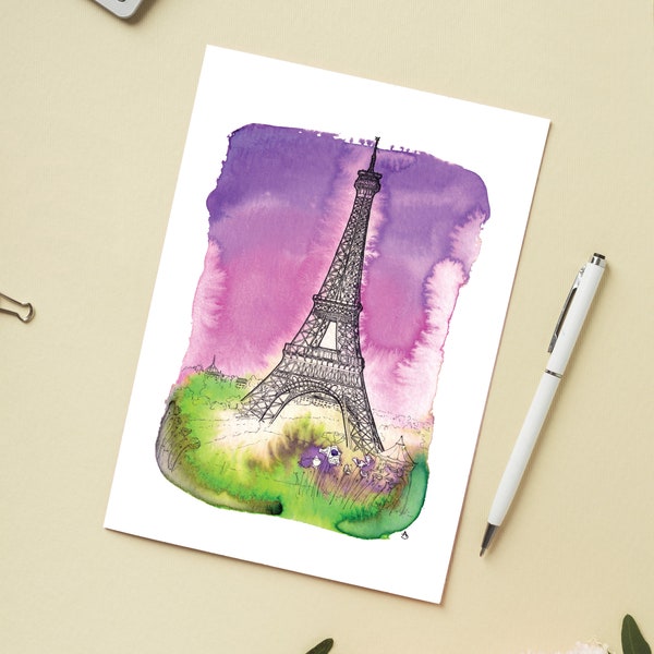 Carte 'Tour Eiffel, Paris' / Carte postale A6 10x15