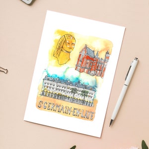 Carte 'Saint-Germain-en-Laye, France' / Carte postale A6 10x15