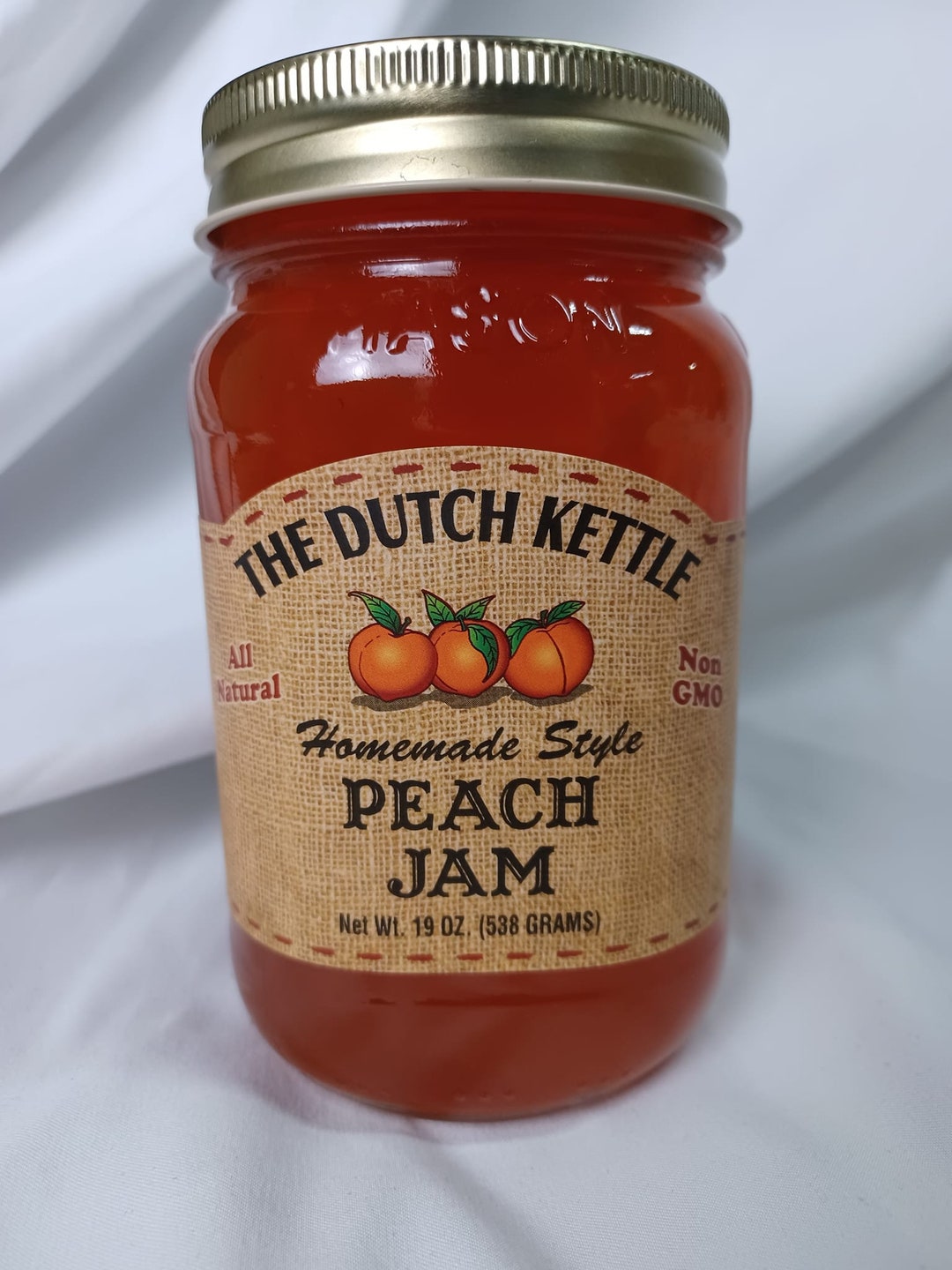 Dutch Kettle Peach Jam Preservative Free Amish Made All Etsy