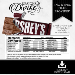 Hershey Birthday Nutrition Facts Label Custom Label - Etsy ...