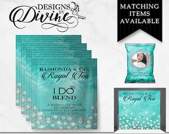Custom Bridal Shower Tea Bags – Bride & Co. Favors (Digital File)
