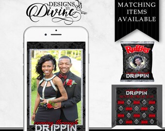 Filtro Snapchat de graduación - Viene a través de Drippin - Geofiltro Snapchat - Filtro bajo demanda - Filtro Snapchat personalizado - Graduación - Cardi B - Prom