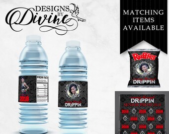 Custom "Drippin" Prom Water Bottle Labels (Digital Printable)