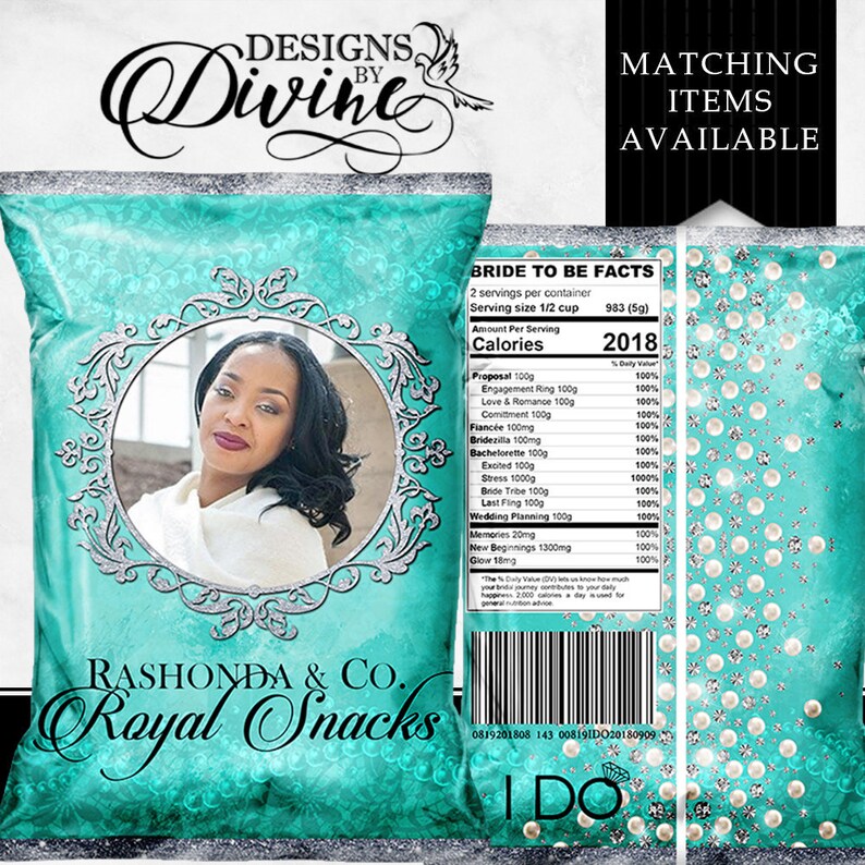 Bride & Co Chip Bags Bridal Shower Wedding Favors Bachelorette Custom