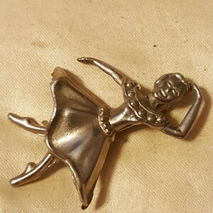 Vintage Ballerina Dancer Pin Brooch