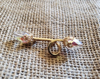 Vintage Crystal Bead Brooch/Pin