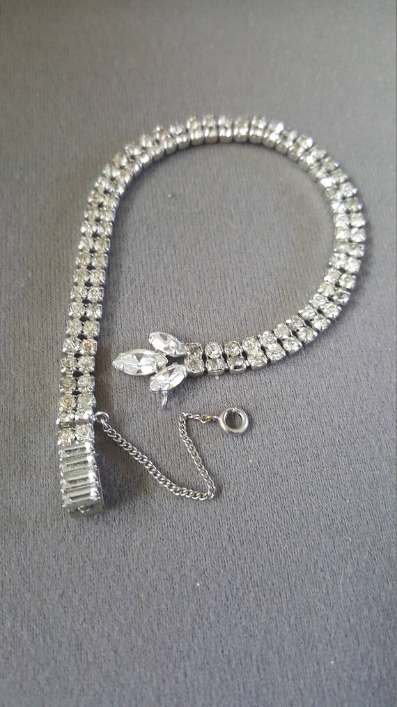 Vintage Kramer Rhinestone Bracelet, Pat. Pending