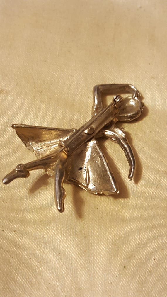 Vintage Ballerina Dancer Pin Brooch - image 3