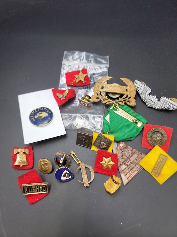 Vintage Pins Lot, Achievement Pin, 10k gold, Mixe… - image 1